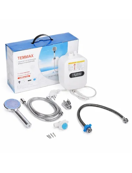 Boiler electric instant pentru apă caldă, 3500W, afișaj digital, montaj compact, IPX4