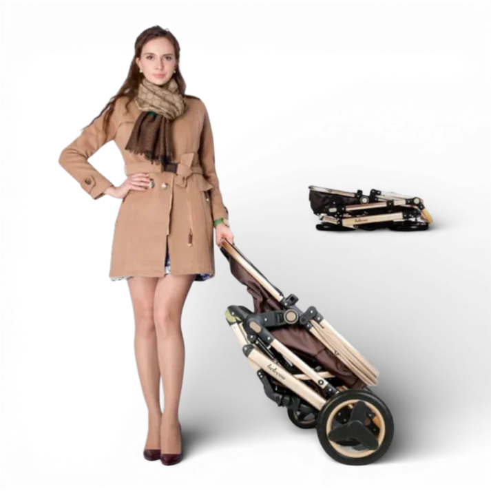 Cărucior 2 în 1 pentru copii, landou și modul sport, 0–36 luni, suspensii, pliabil