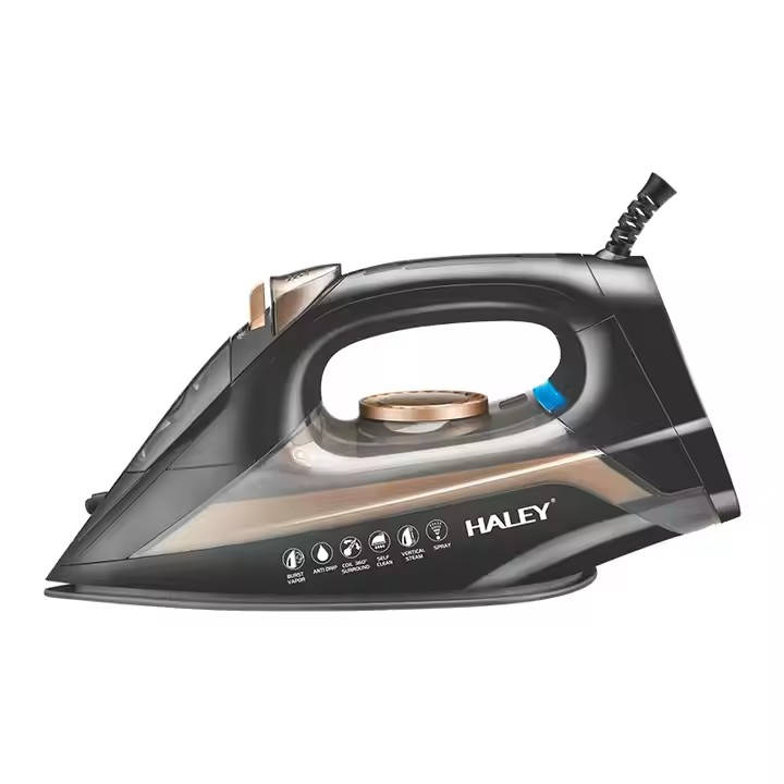 Fier de calcat cu abur HALEY HY-2045, 2200W, talpa ceramica, temperatura reglabila, portabil, Garantie 3 Ani