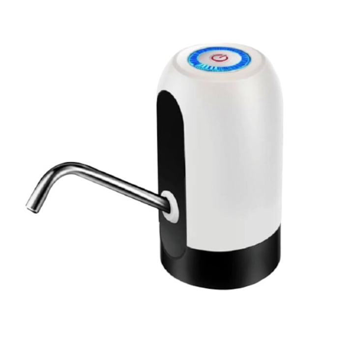 Dozator Automat de Apă pentru Bidoane | Pompă Electrică Reîncărcabilă USB | Alb/Negru