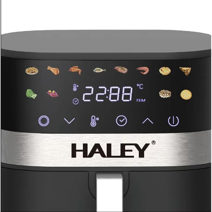 Friteuza cu aer HALEY HY-2514, 2000W, capacitate 7L, air fryer digital, antiaderenta, protectie supraincalzire, Garantie 3 Ani