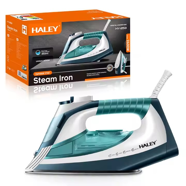 Fier de calcat cu abur HALEY HY-253, 2200W, talpa ceramica, temperatura reglabila, functie abur, Garantie 3 Ani