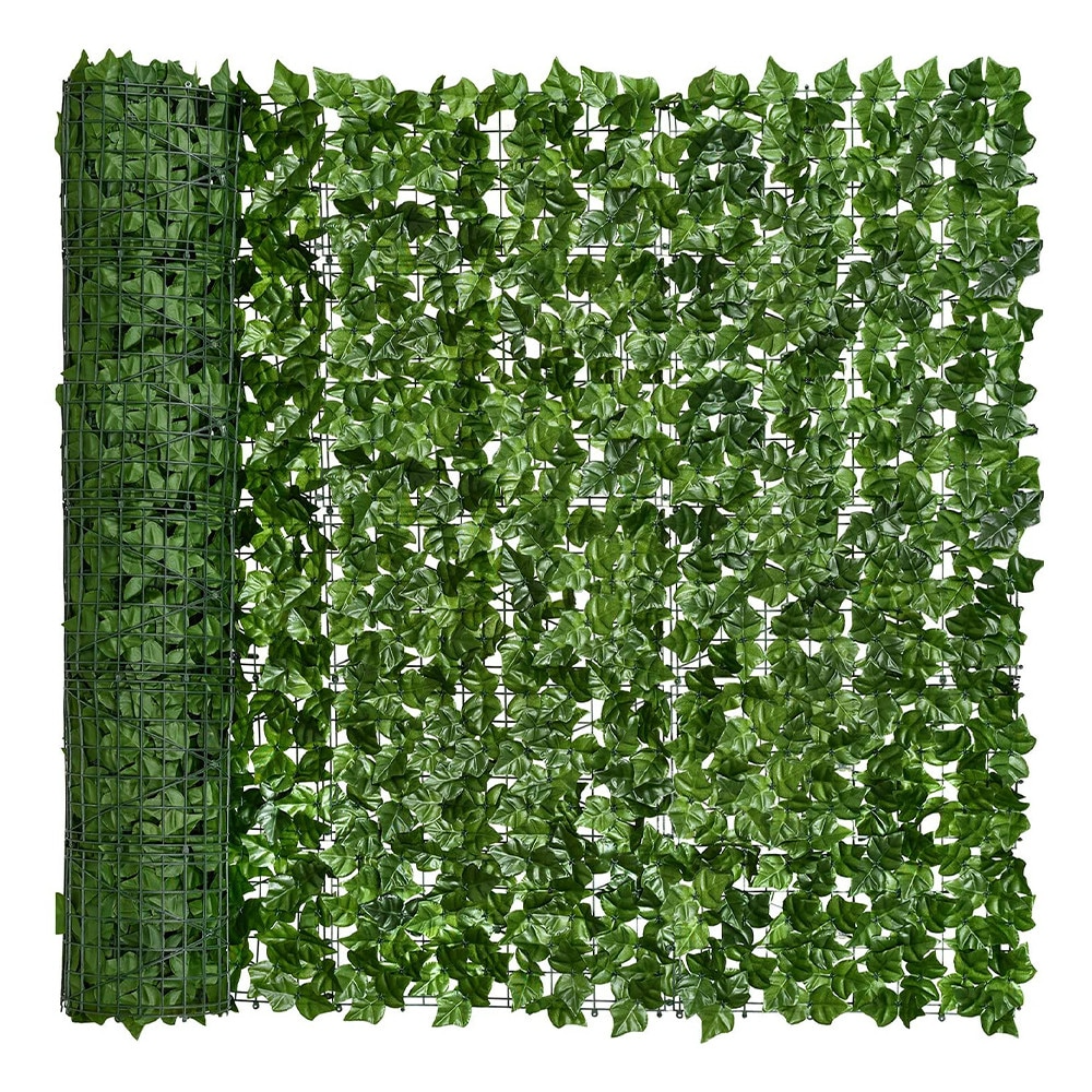 SET 2x Gard Artificial Decorativ 300x100 cm, Paravan pentru Intimitate, Plasă de Mascare pentru Balcon, Terasă, Curte și Gard, Montaj Rapid
