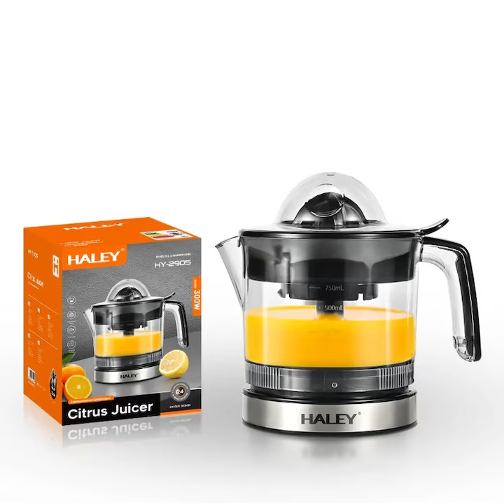 Storcator electric fructe si legume HALEY HY-2905, 300W, panou touch, zgomot redus, inox, ejectare automata pulpa, Garantie 3 Ani