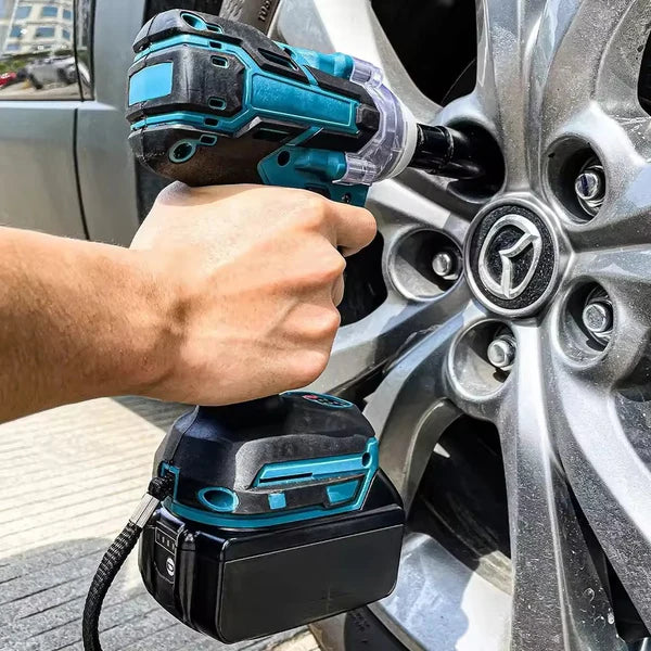 Cheie de impact 550Nm, masina de insurubat cu 2 acumulatori 48V Li-Ion, 43 accesorii, valiza transport