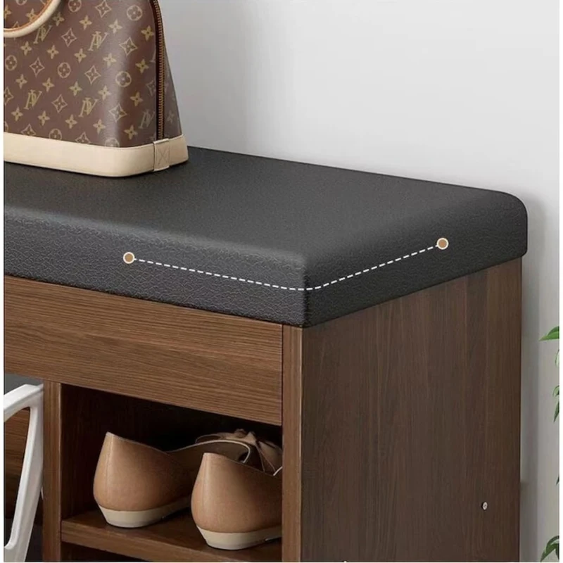 Pantofar Tip Banchetă cu Spațiu de Depozitare, 100 × 30 × 51 cm | 3 Rafturi | Șezut Tapițat | Alb, Maro sau Gri