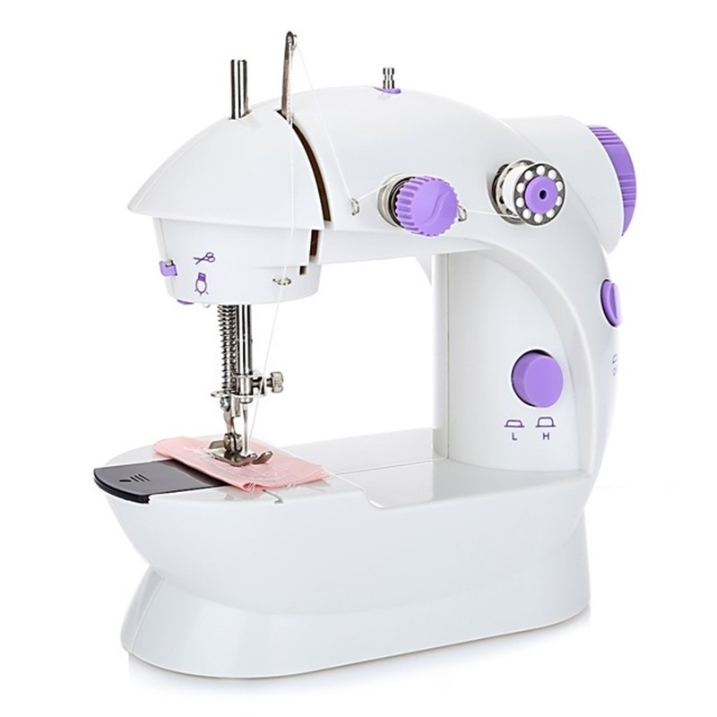 Masina de cusut electrica portabila, compacta, usor de utilizat, 2 viteze, ideala pentru retusuri si proiecte DIY