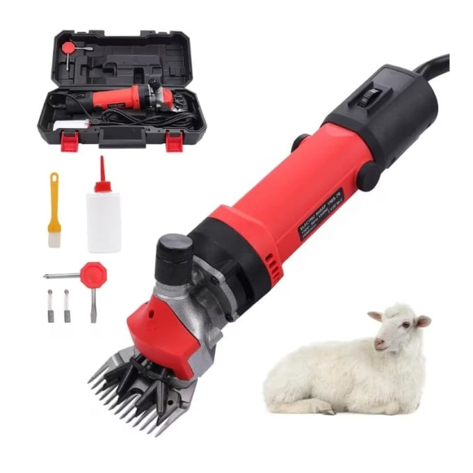 Masina de tuns oi profesionala 1000 JAPAN, 1000W, 2400RPM, variator turatie, accesorii incluse, carbuni rezerva