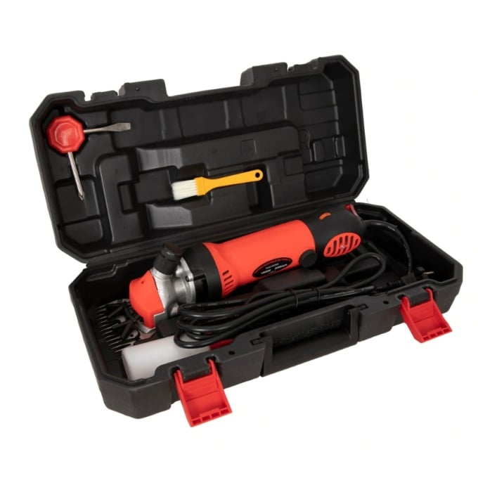 Masina de tuns oi profesionala 1000 JAPAN, 1000W, 2400RPM, variator turatie, accesorii incluse, carbuni rezerva