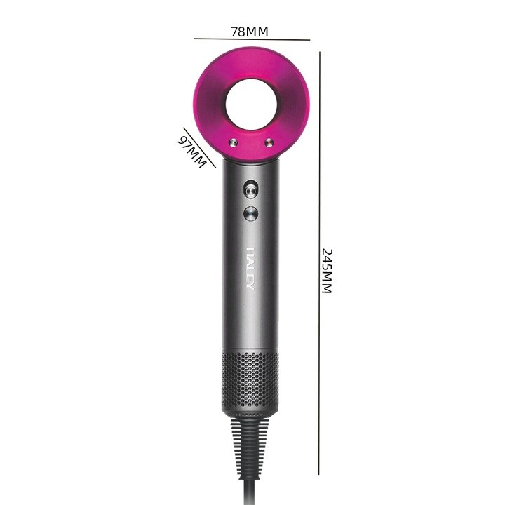 Uscator de par profesional HALEY HY-4009, 1600W, tehnologie cu ionizare, 3 trepte viteza si temperatura, aer rece, silentios, Garantie 3 Ani