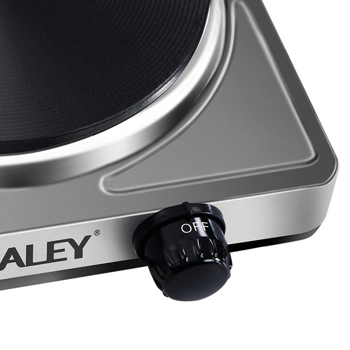Plita electrica portabila HALEY HY-1892, 1500W, inox, reglaj temperatura, protectie supraincalzire, compacta, Garantie 3 Ani