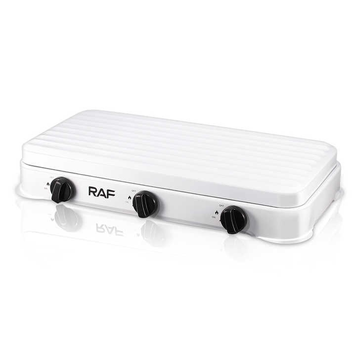 Plită pe Gaz RAF R8035, 3 Arzătoare, Oțel Carbon Rezistent, 53 cm, Aprindere Manuală, Design Compact, Culoare Albă