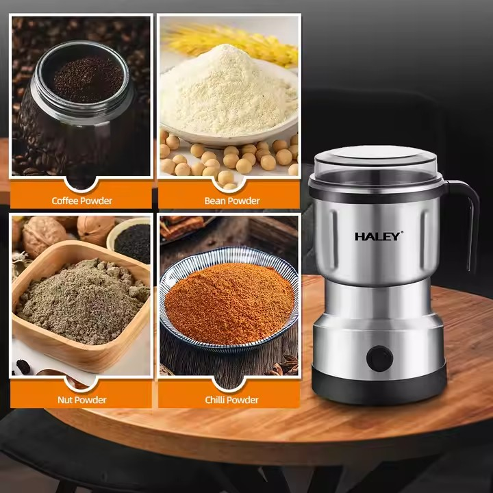 Rasnita electrica HALEY, 300W, pentru cafea, lame din inox, design compact si elegant, Garantie 3 Ani