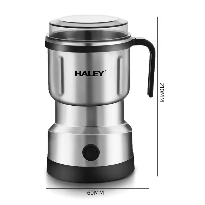Rasnita electrica HALEY, 300W, pentru cafea, lame din inox, design compact si elegant, Garantie 3 Ani