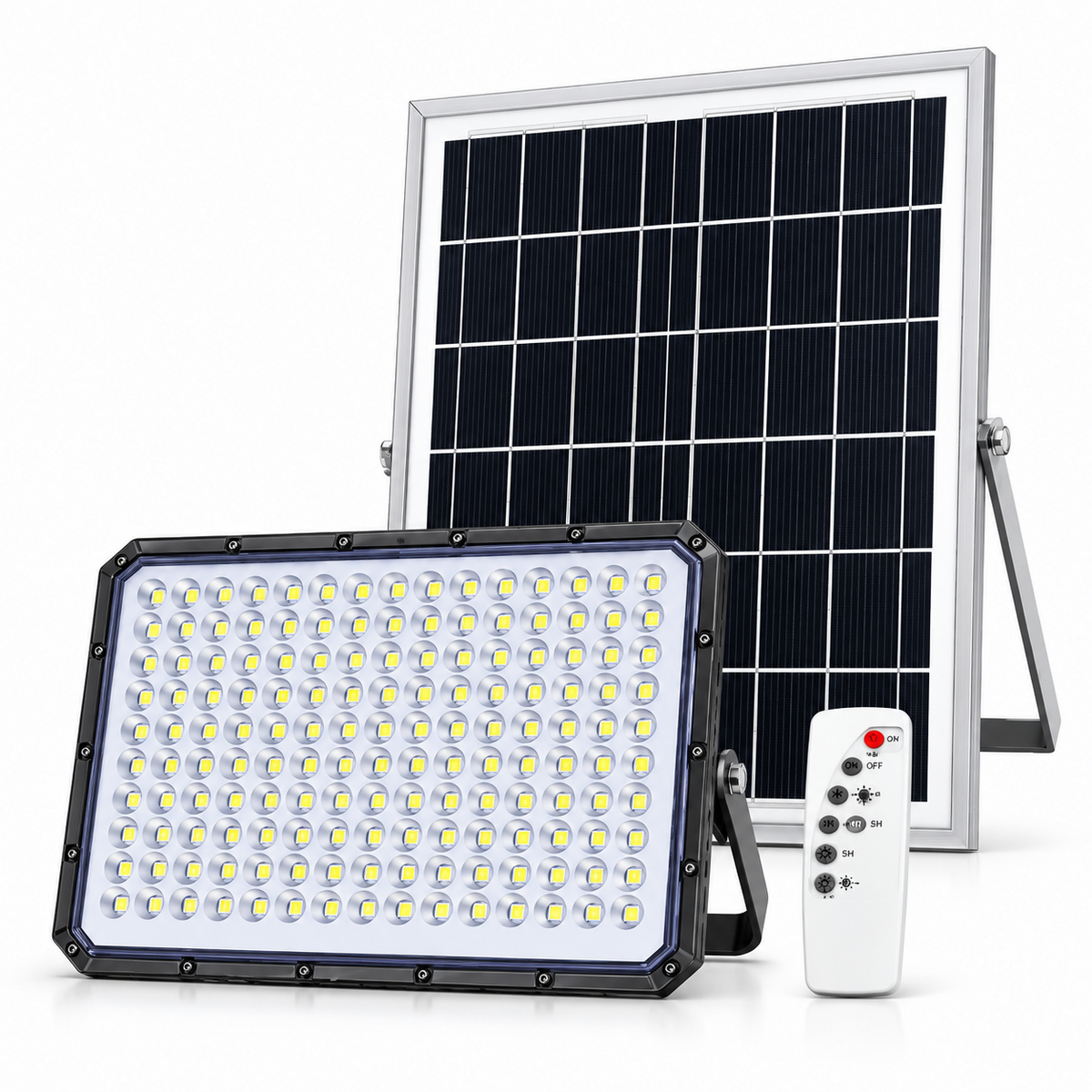 Lampă Solară LED 5000W cu Panou Solar și Telecomandă | IP66 | Control Inteligent | Temporizare | Exterior