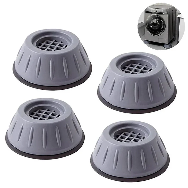 Set 4 picioare antisoc si antiderapante pentru masina de spalat si uscator, tampoane antivibratii universale