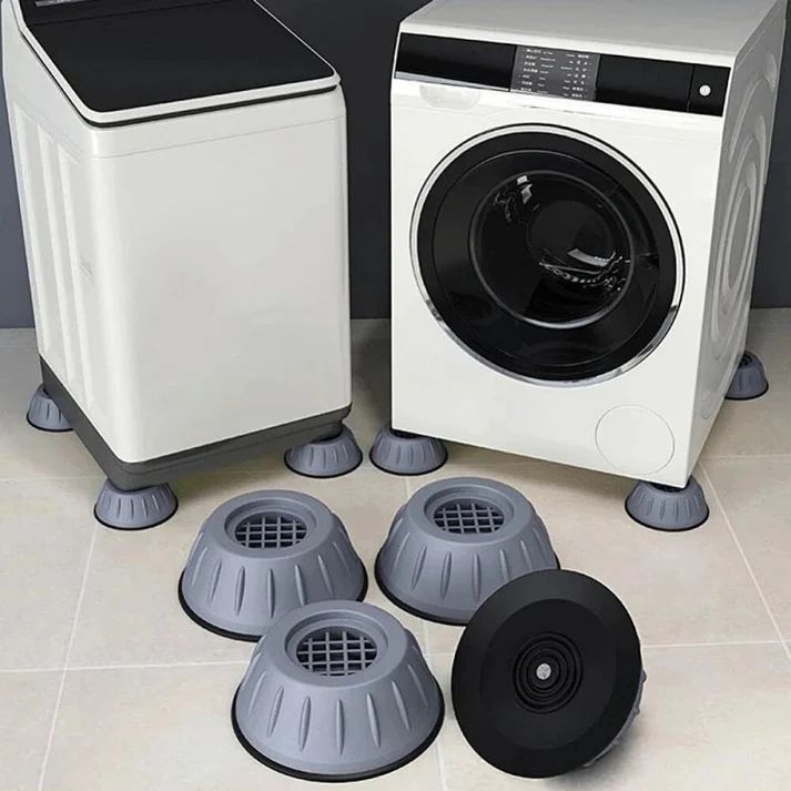 Set 4 picioare antisoc si antiderapante pentru masina de spalat si uscator, tampoane antivibratii universale