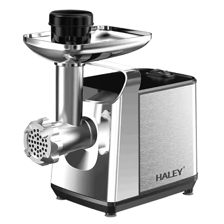 Masina de Tocat Carne HALEY , Garantie 3 Ani, 2600W, Unelte Metalice, Carcasa din Otel Inoxidabil, Argintiu