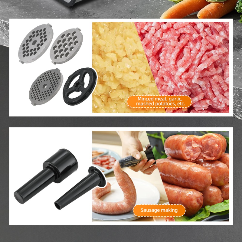 Masina de Tocat Carne HALEY, Garantie 3 Ani, 2600W, Cutter cu Torsiune Mare, Otel Inoxidabil, Port Mare Alimentare, Usor de Curatat