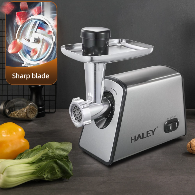 Masina de Tocat Carne HALEY, Garantie 3 Ani, 2600W, Cutter cu Torsiune Mare, Otel Inoxidabil, Port Mare Alimentare, Usor de Curatat